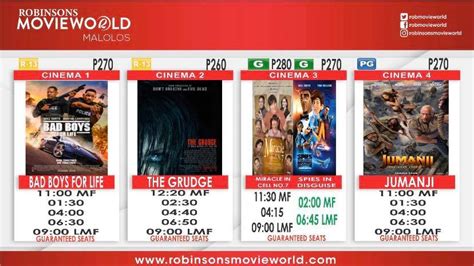 robinson malolos cinema|Robinsons Place Malolos Movie Schedule 2022.